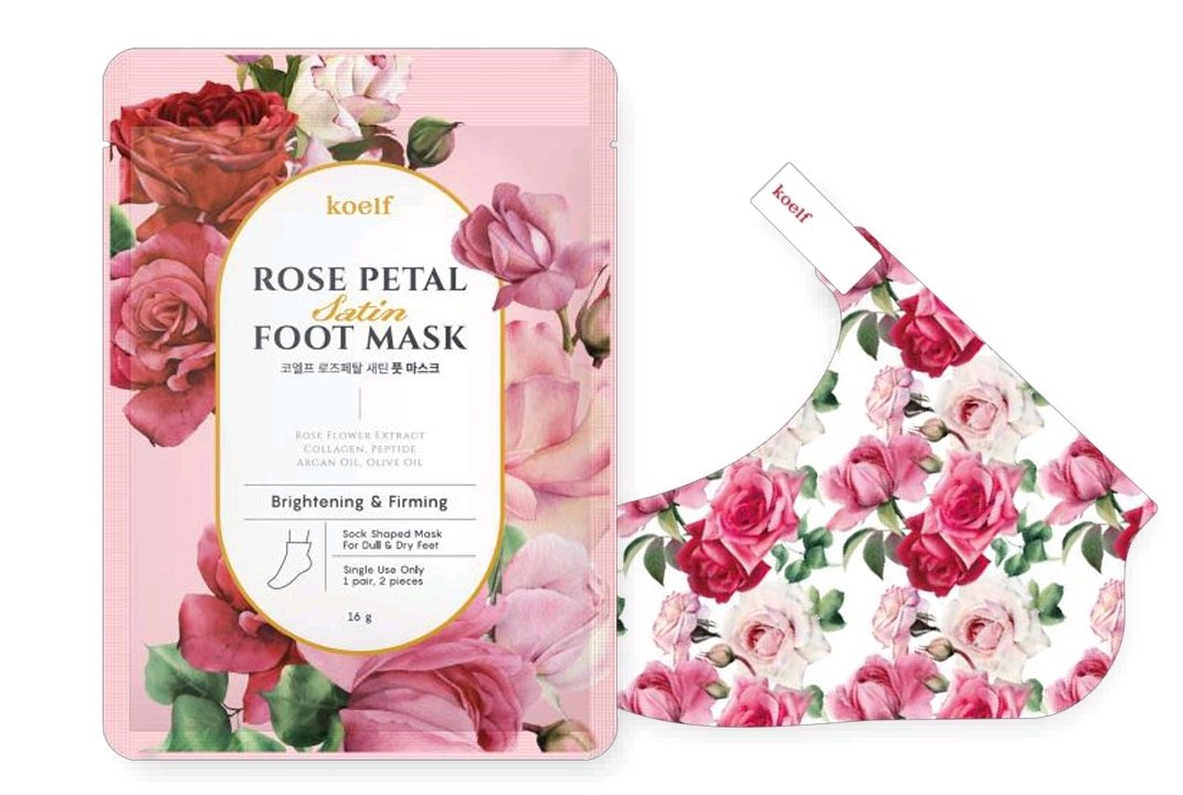 Rose Petal Satin Foot Mask 3X - Glittair cosmetics
